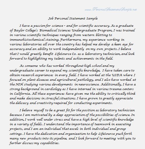 Personal statement samples graduate school