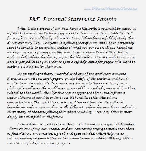 Sample personal statement for postgraduate scholarship