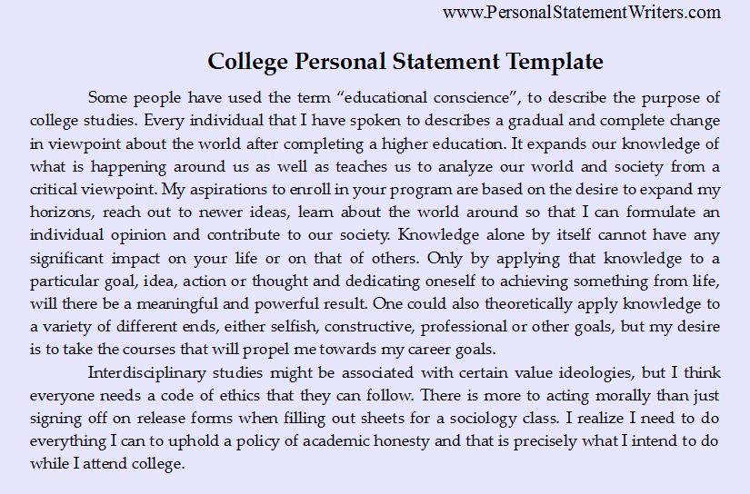 Difference between essay and personal statement for college