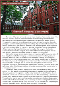 harvard personal statement format