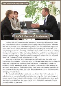 what is the right ucas personal statement format