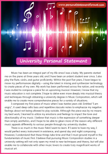 university personal statement format