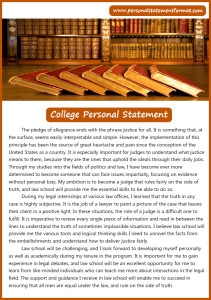 law school personal statement format to use