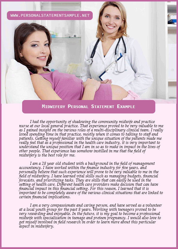 personal statement midwifery cv