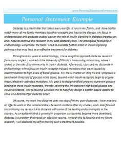 Personal Statement Format