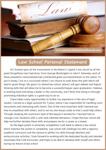 law school personal statement format