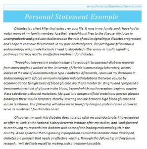 Personal Statement Example