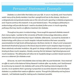 personal statement guidelines