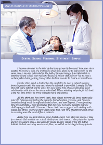 Dental-School-Personal-Statement-Sample