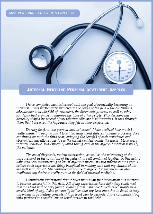 free medicine personal statement review