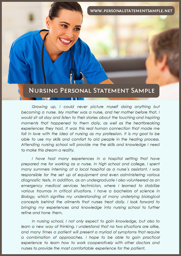 nursing personal statement sample
