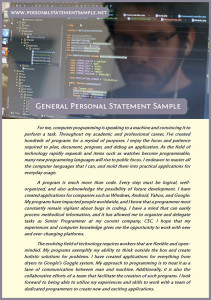 our general personal statement examples