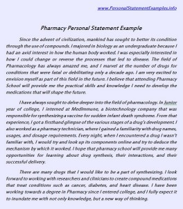 pharmacy personal statement