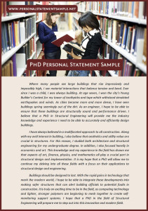 useful personal statement phd sample