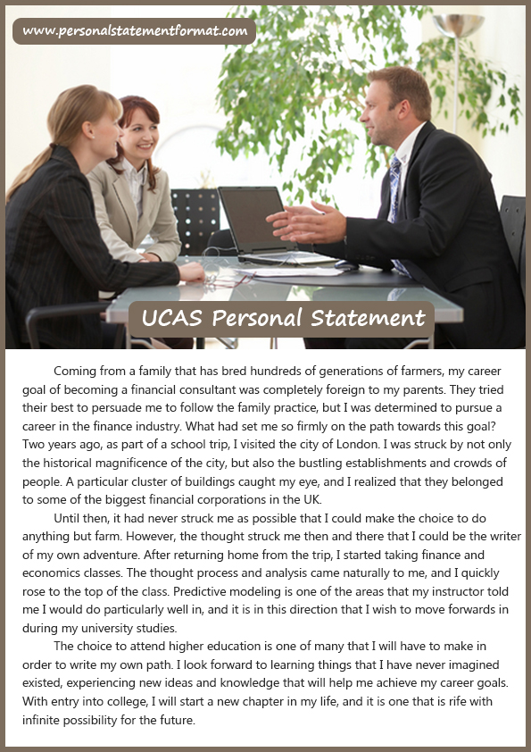 how to format personal statement ucas