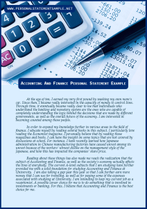 accounting personal statement opening lines