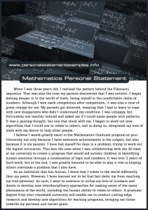 math personal statement examples
