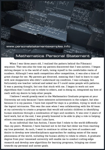 math personal statement examples
