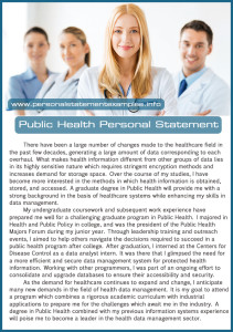 public health personal statement sample