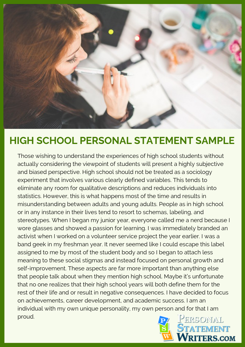 personal statement boarding school