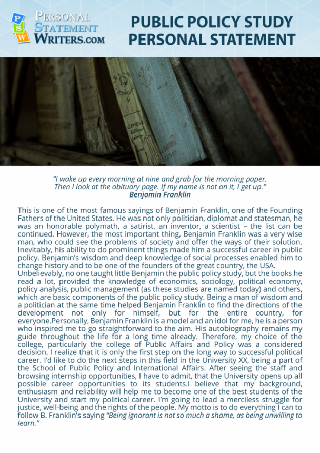 Personal Statement Samples | Personal Statement Sample