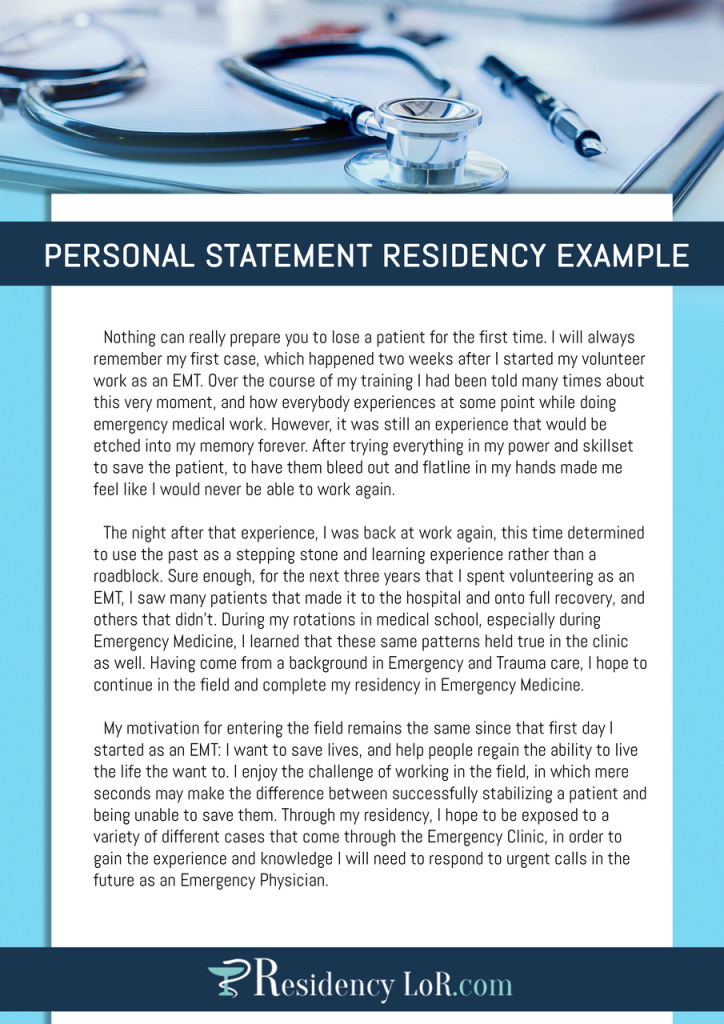 Residency Personal Statement Samples to Ace Your Entrance Residency Personal Statement Samples to Ace Your Entrance