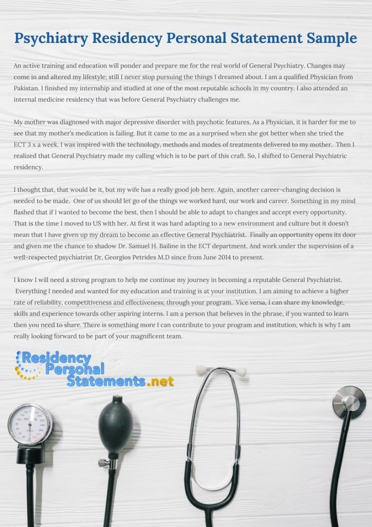 residency personal statement guidelines